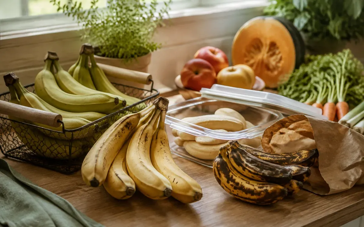 Illustration du guide : Comment conserver les bananes selon leur degré de maturité